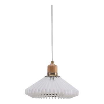 Halo Design 744053 - Pakaramā lampa uz vada PARIS 1xG9/28W/230V Ø 24 cm balta/misiņš/ozols