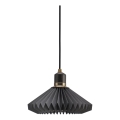 Halo Design 744084 - Griestu lampa uz troses PARIS 1xG9/28W/230V Ø 24 cm melna/misiņš/ozols