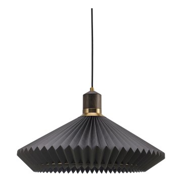 Halo Design 744299 - Pakaramā lampa ar vadu PARIS 1xE27/60W/230V Ø 56 cm melna/misiņš/ozols