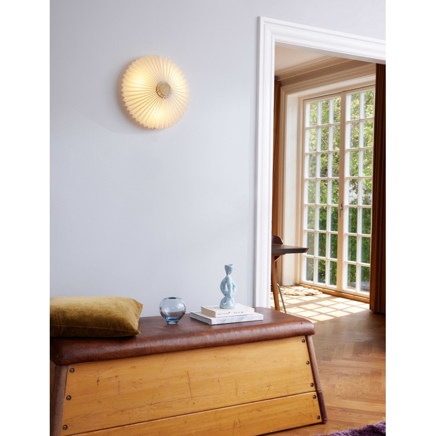 Halo Design 745081 - Sienas gaismeklis PARIS 3xG9/28W/230V Ø 40 cm balts/misiņa/ozols