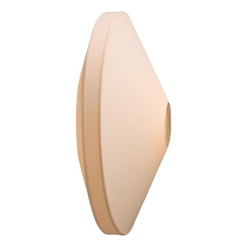 Halo Design 745104 - Sienas gaismeklis PARIS 1xE27/40W/230V Ø 40 cm balts/misiņš/ozols