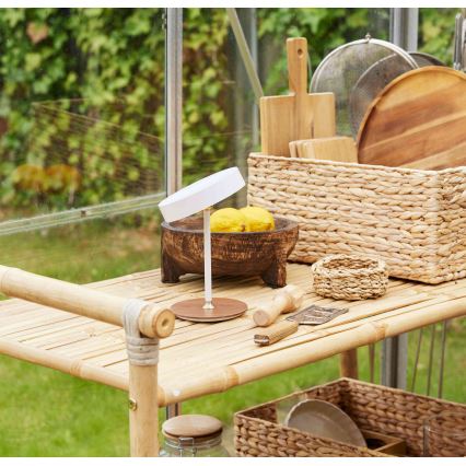 Halo Design 745760 - LED regulējamā uzlādējamā galda lampa ON THE MOVE LED/2,5W/4000 mAh balta/koka