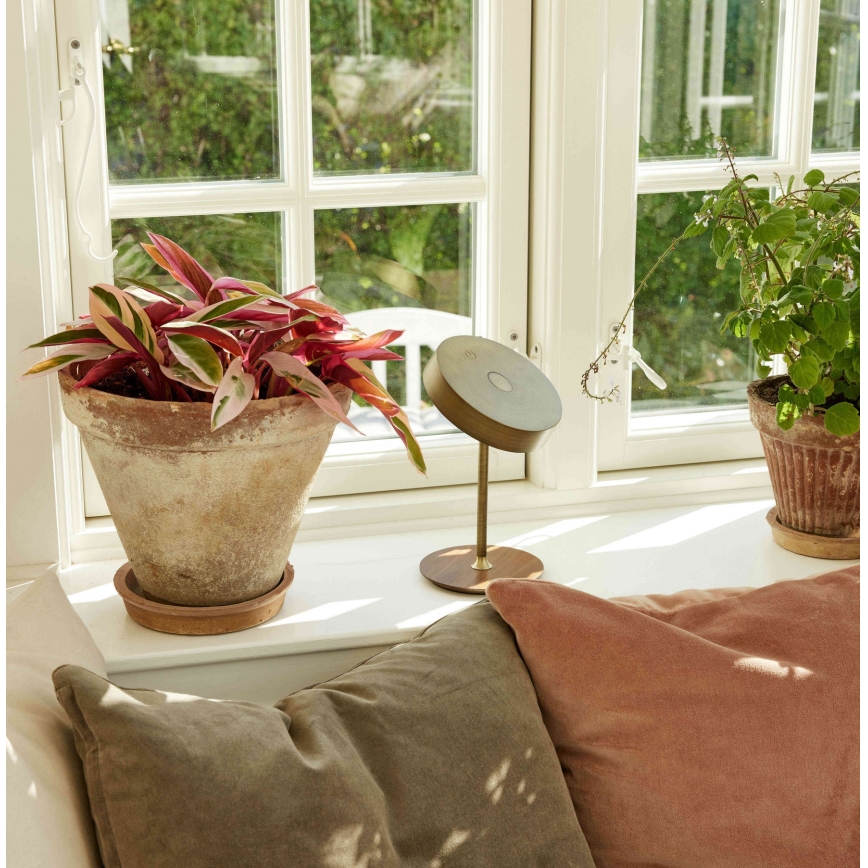 Halo Design 745784 - uzlādējama LED galda lampa ar regulējamu spilgtumu ON THE MOVE LED/2,5W/4000 mAh misiņš/koks