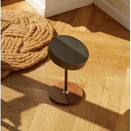 Halo Design 745791 - uzlādējamā, ar regulējamu spilgtumu LED galda lampa ON THE MOVE LED/2,5W/4000 mAh pelēka/koka