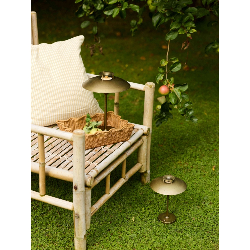 Halo Design 746149 - regulējama LED āra uzlādējama galda lampa MINI STEPP LED/1,8W/1600 mAh IP44 misiņš