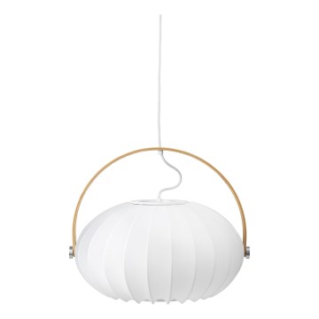 Halo Design 746347 - Pakaramā lustra uz vada DC, 1xE27/40W/230V, Ø 40 cm, balta/ozols
