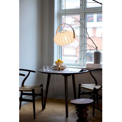 Halo Design 746347 - Pakaramā lustra uz vada DC, 1xE27/40W/230V, Ø 40 cm, balta/ozols