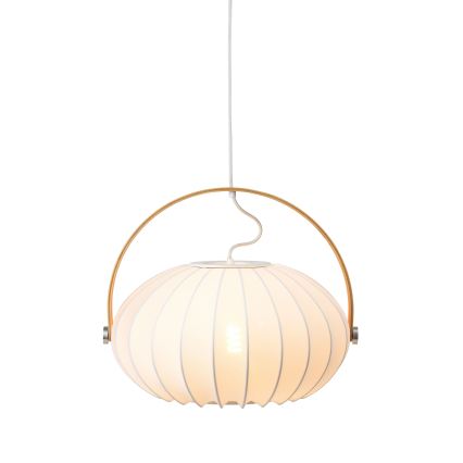 Halo Design 746347 - Pakaramā lustra uz vada DC, 1xE27/40W/230V, Ø 40 cm, balta/ozols