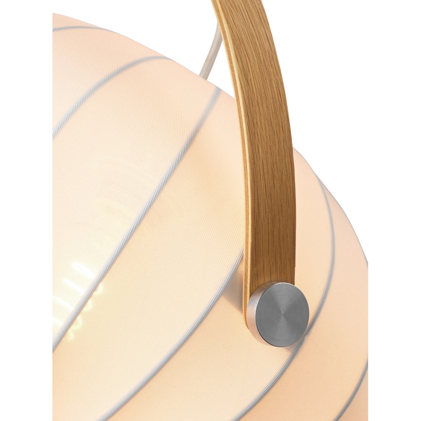 Halo Design 746347 - Pakaramā lustra uz vada DC, 1xE27/40W/230V, Ø 40 cm, balta/ozols