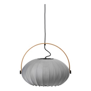 Halo Design 746354 - Pakaramā lampa DC uz vada 1xE27/40W/230V Ø 40 cm pelēka/ozola