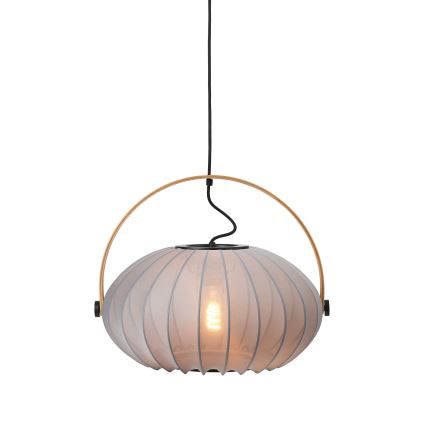 Halo Design 746354 - Pakaramā lampa DC uz vada 1xE27/40W/230V Ø 40 cm pelēka/ozola