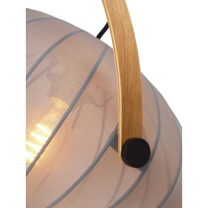 Halo Design 746354 - Pakaramā lampa DC uz vada 1xE27/40W/230V Ø 40 cm pelēka/ozola