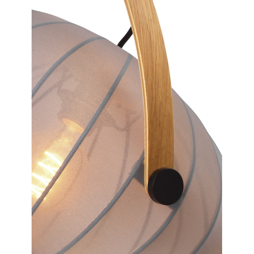 Halo Design 746354 - Pakaramā lampa DC uz vada 1xE27/40W/230V Ø 40 cm pelēka/ozola