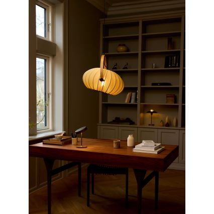 Halo Design 746361 - Karājoša lampa uz vada DC 1xE27/40W/230V Ø 40 cm zaļa/ozolkoka