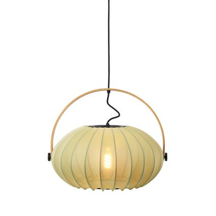 Halo Design 746361 - Karājoša lampa uz vada DC 1xE27/40W/230V Ø 40 cm zaļa/ozolkoka