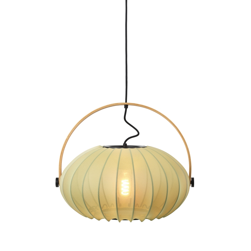 Halo Design 746361 - Karājoša lampa uz vada DC 1xE27/40W/230V Ø 40 cm zaļa/ozolkoka