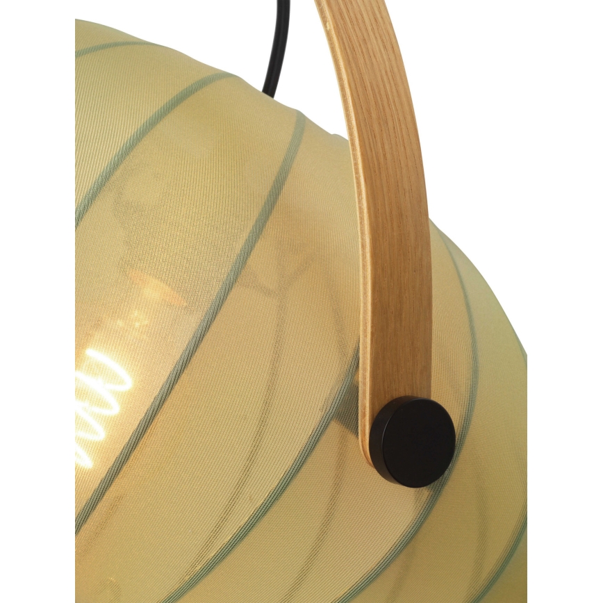 Halo Design 746361 - Karājoša lampa uz vada DC 1xE27/40W/230V Ø 40 cm zaļa/ozolkoka