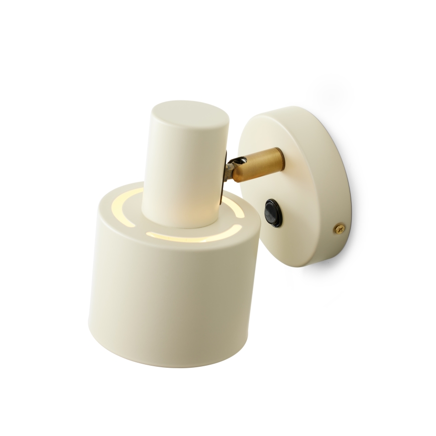 Halo Design 746873 - Sienas spot gaismeklis VOGUE 1xE27/40W/230V krēmkrāsa/misiņš