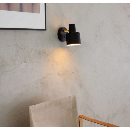 Halo Design 746880 - Sienas virziena gaismeklis VOGUE 1xE27/40W/230V melns/misiņš