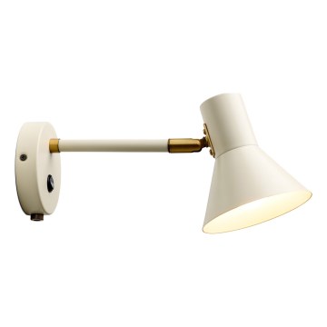 Halo Design 747443 - Sienas lampiņa STYLE 1xE14/25W/230V krēmkrāsa/misiņš