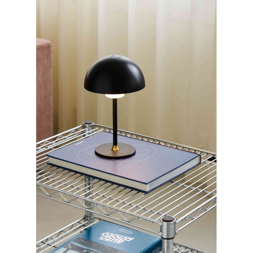 Halo Design 747573 - LED regulējama uzlādējamā galda lampa MOON LIGHT LED/2,7W/2600 mAh melna