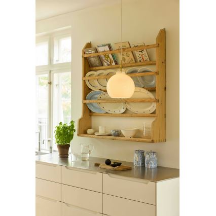 Halo Design 748068 - Pakaramā lampa ar vadu TOSCANA 1xE27/40W/230V Ø 36 cm krēmkrāsas/misiņš