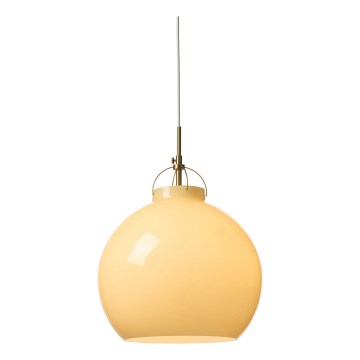 Halo Design 748075 - Karājošā lampa uz vada TOSCANA 1xE27/40W/230V Ø 36 cm bēša/misiņš