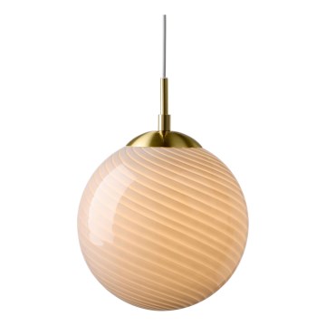 Halo Design 748570 - Piekaramā lampa uz kabeļa CANDY 1xE27/25W/230V Ø 30 cm pelēks/misiņš
