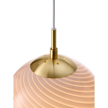 Halo Design 748570 - Piekaramā lampa uz kabeļa CANDY 1xE27/25W/230V Ø 30 cm pelēks/misiņš