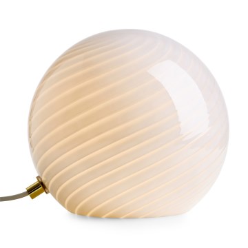 Halo Design 748785 - Galda lampa CANDY 1xE14/25W/230V Ø 20 cm krēmkrāsaina