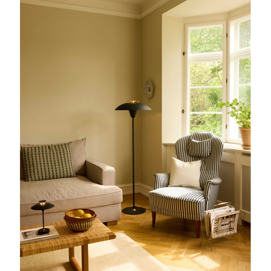 Halo Design 748976 - Grīdas lampa STEPP 1xE27/28W/230V melna/misiņš