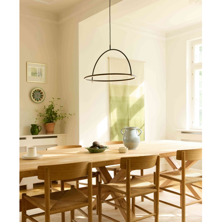 Halo Design 749546 - LED dimmējama lustra uz troses TILT LED/40W/230V Ø 60 cm melna