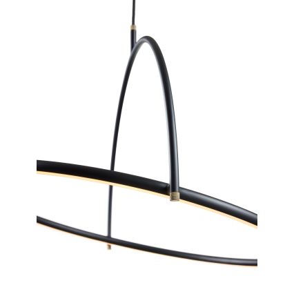 Halo Design 749546 - LED dimmējama lustra uz troses TILT LED/40W/230V Ø 60 cm melna