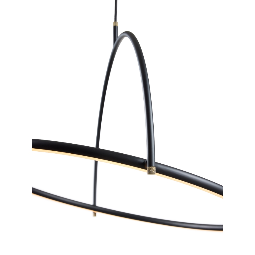 Halo Design 749546 - LED dimmējama lustra uz troses TILT LED/40W/230V Ø 60 cm melna