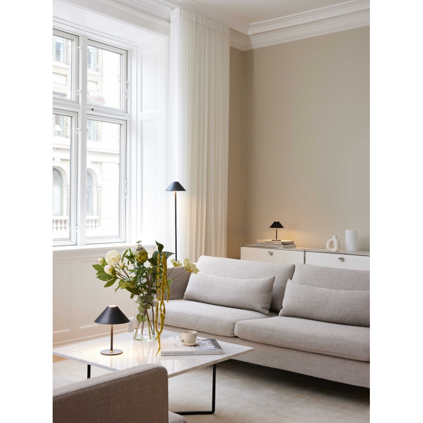 Halo Design 800803 - HYGGE regulējama uzlādējamā āra LED galda lampa LED/3W/4000 mAh IP54 melna