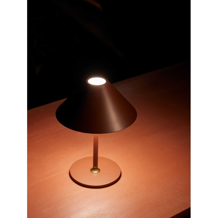 Halo Design 800834 - LED ar regulējamu spilgtumu ārā lietojama uzlādējamā galda lampa HYGGE LED/3W/4000 mAh IP54 vīnsarkanā