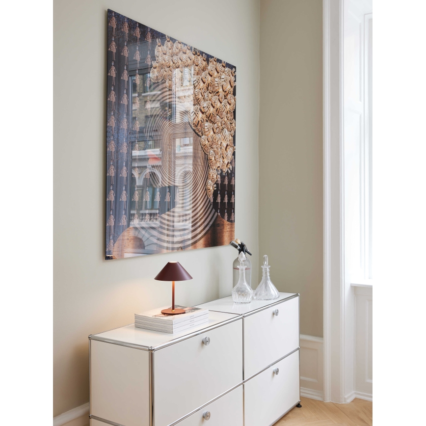 Halo Design 800834 - LED ar regulējamu spilgtumu ārā lietojama uzlādējamā galda lampa HYGGE LED/3W/4000 mAh IP54 vīnsarkanā