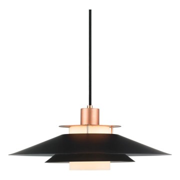 Halo Design 990785 - pakaramā lampa RIVOLI 1xE27/40W/230V Ø 40 cm melna/vara