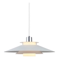 Halo Design 990792 - Piekaramā lampa ar trosi RIVOLI 1xE27/40W/230V Ø 40 cm balta/spīdīgs hroms