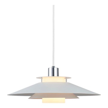 Halo Design 990792 - Piekaramā lampa ar trosi RIVOLI 1xE27/40W/230V Ø 40 cm balta/spīdīgs hroms