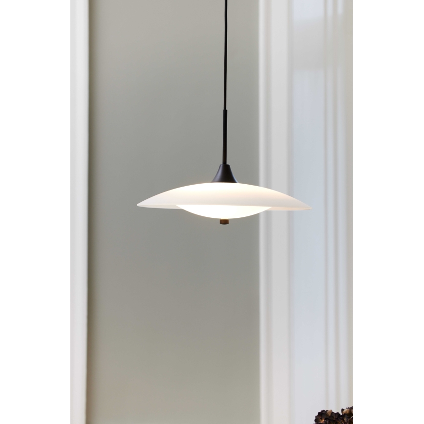 Halo Design 991294 - pakarināmā lampa uz troses BARONI 2xG9/18W/230V Ø 35 cm balta/melna