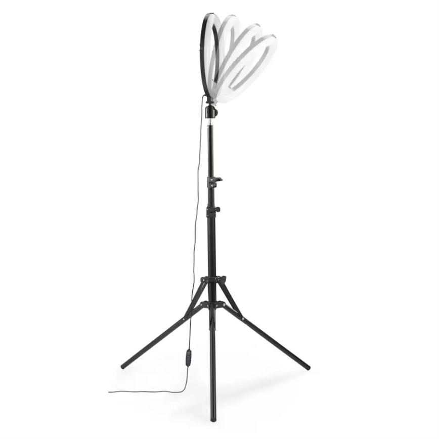 Hama - LED Aptumšojama apaļa lampa ar statīvu LED/10W/5V d. 30 cm + tālvadības pults