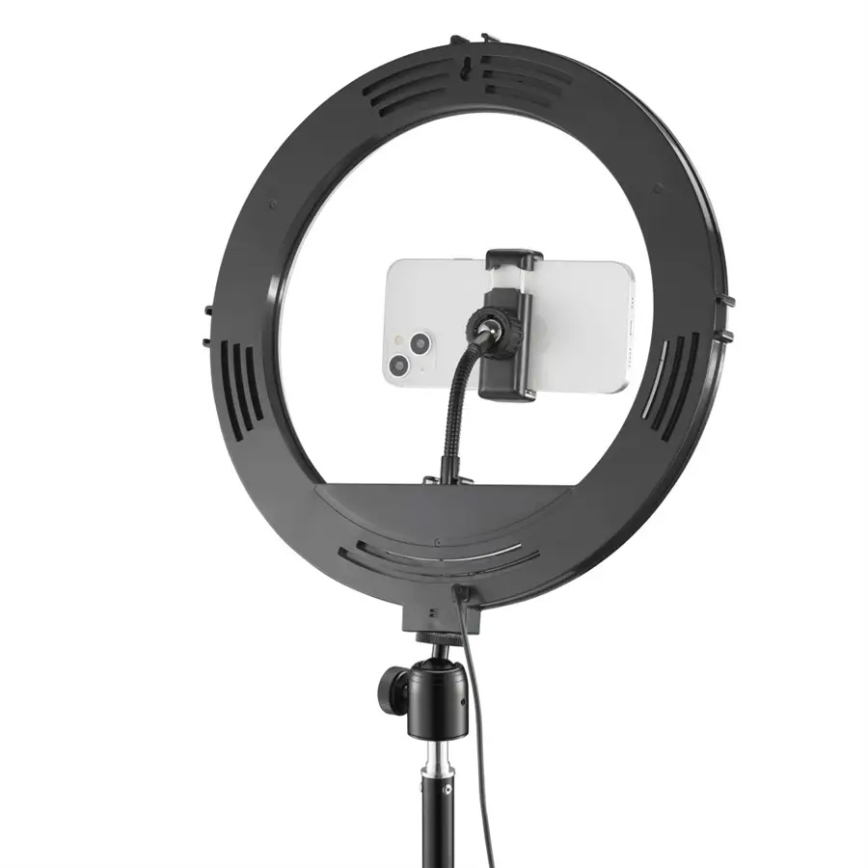 Hama - LED Aptumšojama apaļa lampa ar statīvu LED/10W/5V d. 30 cm + tālvadības pults
