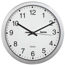 Hama - Sienas pulkstenis 1xAA sudraba