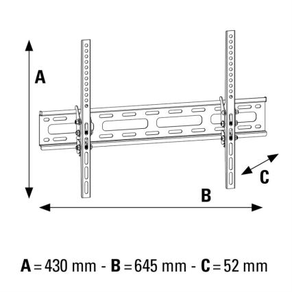 Hama - Slīps televizora sienas stiprinājums 32-75“, melns