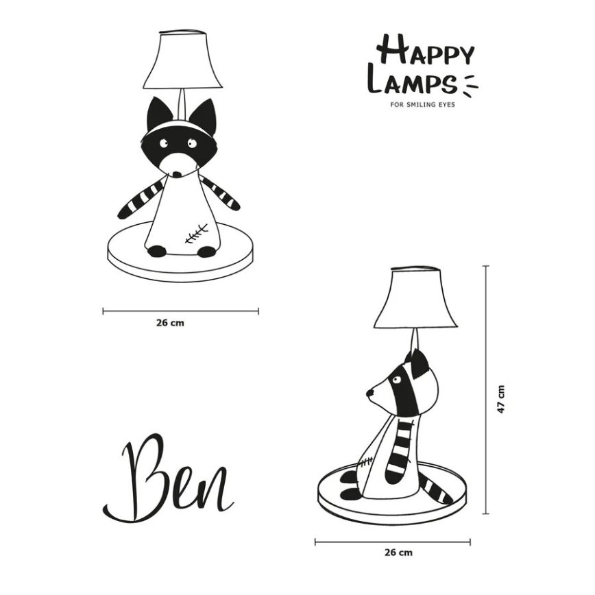 Happy Lamps - LED Bērnu galda lampa BEN LED/5,4W/230V jenots