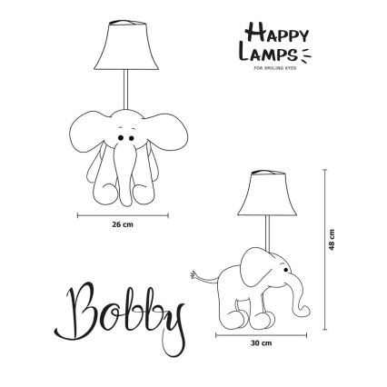 Happy Lamps - LED Bērnu galda lampa BOBBY LED/5,4W/230V zilonis