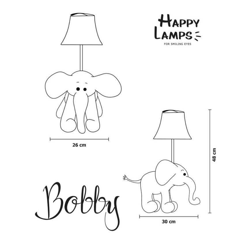 Happy Lamps - LED Bērnu galda lampa BOBBY LED/5,4W/230V zilonis