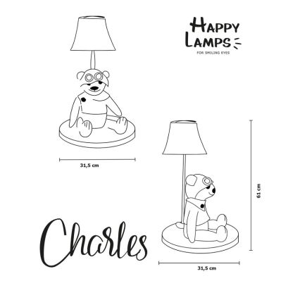 Happy Lamps - LED Bērnu galda lampa CHARLES LED/5,4W/230V lācis