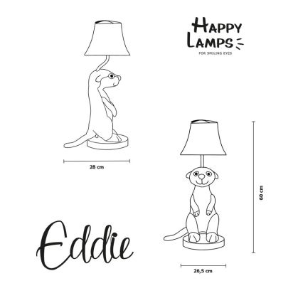 Happy Lamps - LED Bērnu galda lampa EDDIE LED/5,4W/230V surikats